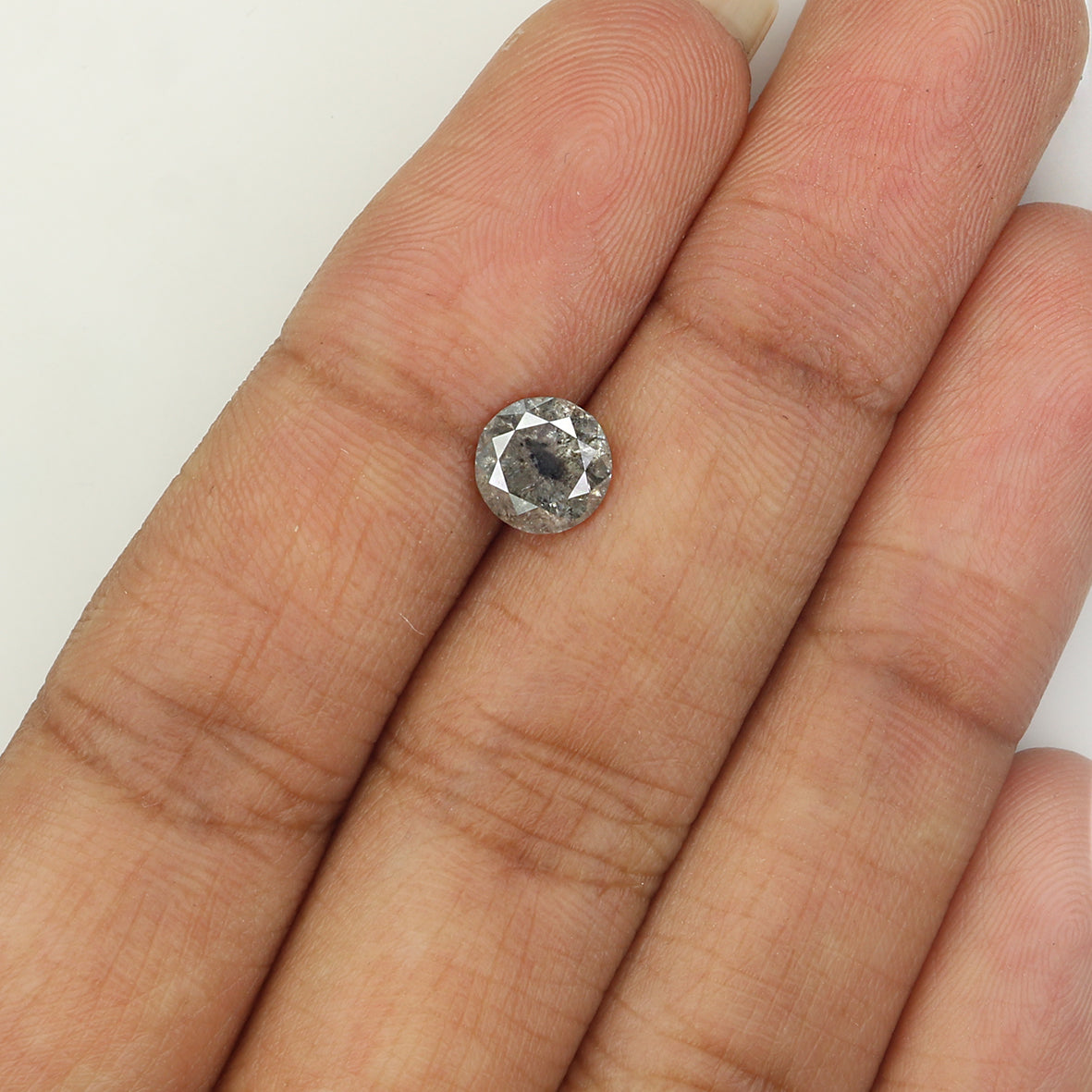 1.17 CT Natural Loose Round Shape Diamond Salt And Pepper Round Cut Diamond 6.40 MM Natural Loose Diamond Round Brilliant Cut Diamond LQ1209