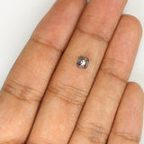 Natural Loose Emerald Salt And Pepper Diamond Black Grey Color 0.64 CT 4.40 MM Emerald Shape Rose Cut Diamond L5078
