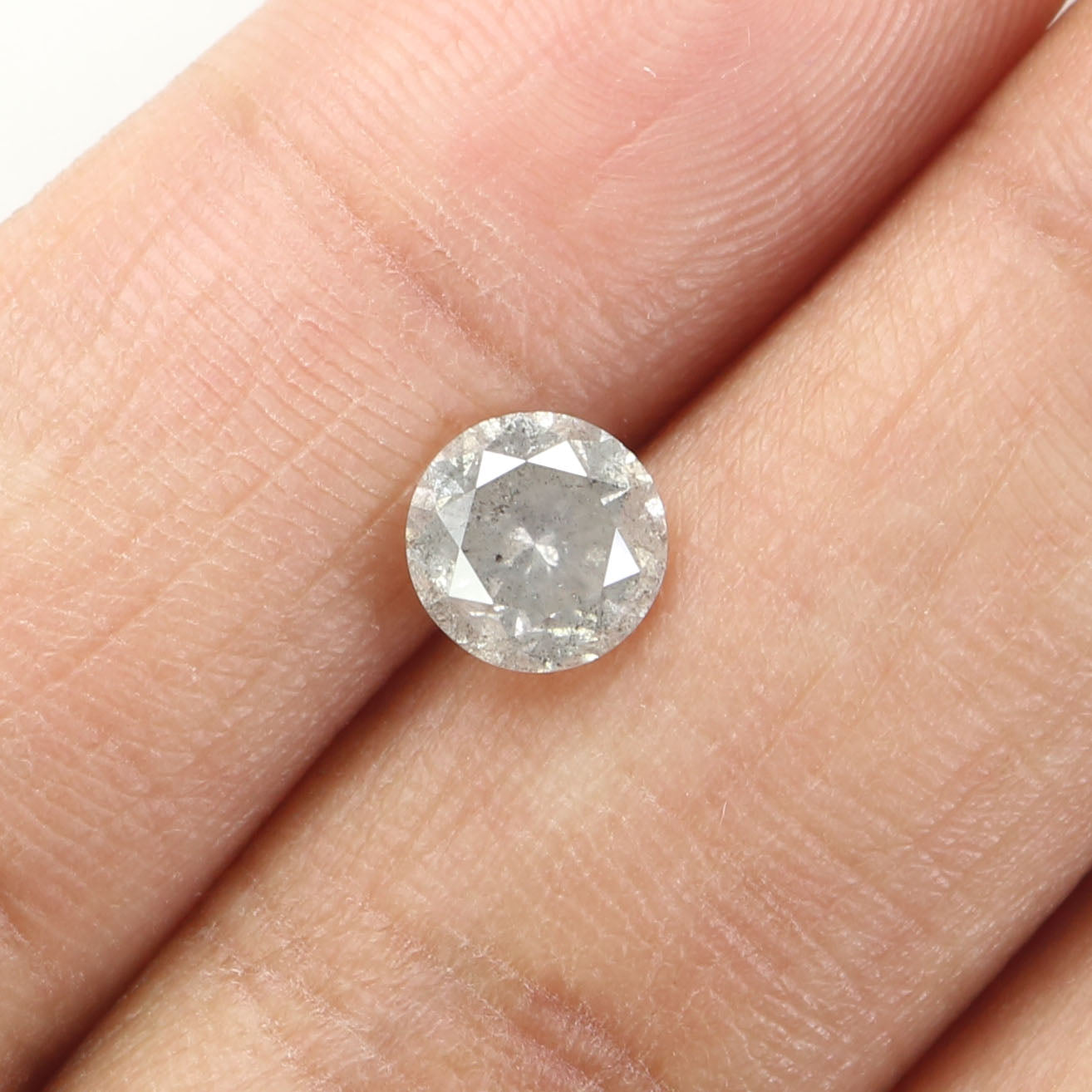 0.96 CT Natural Loose Round Shape Diamond Grey Color Round Cut Diamond 6.05 MM Natural Loose Diamond Round Brilliant Cut Diamond LQ262