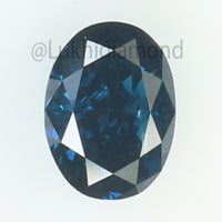 0.47 Ct Natural Loose Diamond Oval Blue Color SI1 Clarity 5.30 MM KDK2111