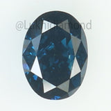 0.47 Ct Natural Loose Diamond Oval Blue Color SI1 Clarity 5.30 MM KDK2111