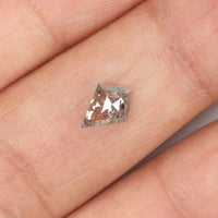 0.41 CT Natural Loose Diamond, Salt And Pepper Diamond, Kite Cut Diamond, Black Diamond, Grey Diamond, Geometric Rose Cut Diamond L223
