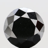3.76 Ct Natural Loose Diamond Round Black Color 9.30 MM KDL8487