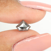 0.78 Ct Natural Loose Diamond, Shield Cut Diamond, Black Color Diamond, Rose Cut Diamond, Real Rustic Diamond, Antique Diamond KDK2266