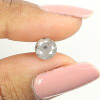 1.40 Ct Natural Loose Diamond, Grey Diamond, Round Diamond, Round Brilliant Cut Diamond, Sparkling Diamond, Rustic Diamond L240