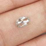 0.57 Ct Natural Loose Diamond, Oval Diamond, Salt And Pepper Diamond, Black Grey Diamond, Oval Cut Diamond, Rustic Diamond KDL9614