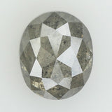 1.17 Ct Natural Loose Diamond Oval Grey Salt And Pepper Color I3 Clarity 6.70 MM KDL8693