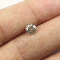 0.70 Ct Natural Loose Diamond, Round Brilliant Cut, Salt Pepper Diamond, Black Diamond, Gray Diamond, Rustic Diamond, Round Diamond L065