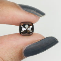 IGI CERTIFIED 1.54 Ct Natural Loose Diamond Square Cushion Modified Brilliant Black Color 7.16 MM KDL9398