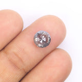 1.57 Ct Natural Loose Diamond Round Rose Cut Black Grey Salt And Pepper Color 7.06 MM KDL9234