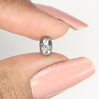 0.56 Ct Natural Loose Diamond, Oval Diamond, Black Diamond, Grey Diamond, Salt and Pepper Diamond, Antique Diamond, Real Diamond KDL074