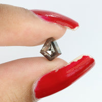 0.96 Ct Natural Loose Diamond Shield Black Grey Color I3 Clarity 7.15 MM KDK2040
