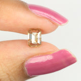 0.87 Ct Natural Loose Diamond, Emerald Cut Diamond, Brown Diamond, Polished Diamond, Rose Cut Diamond, Rustic Diamond, Antique Diamond KDL060