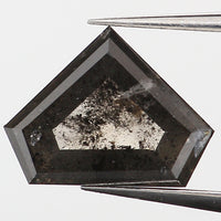 0.89 Ct Natural Loose Diamond, Shield Diamond, Salt And Pepper Diamond, Black Diamond, Grey Diamond, Shield Cut Diamond, Real Diamond KDL9565