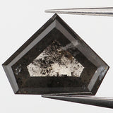 0.89 Ct Natural Loose Diamond, Shield Diamond, Salt And Pepper Diamond, Black Diamond, Grey Diamond, Shield Cut Diamond, Real Diamond KDL9565