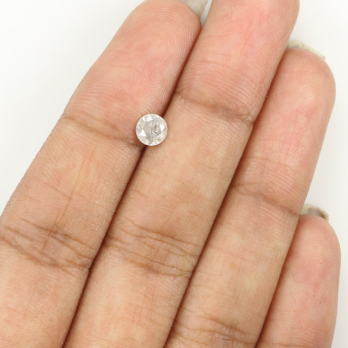 0.51 Ct Natural Loose Round Shape Diamond Milky White Color Round Cut Diamond 4.80 MM Natural White Color Round Brilliant Cut Diamond KQ1973
