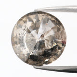 2.30 CT Natural Loose Diamond Round Brown Salt And Pepper Color 8.05 MM KDL9054