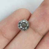 2.11 Ct Natural Loose Diamond Round Black Grey Salt And Pepper Color I3 Clarity 7.50 MM KDK1991