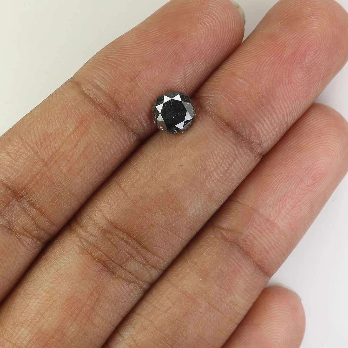 1.07 CT Natural Loose Round Shape Diamond Salt And Pepper Round Cut Diamond 6.20 MM Natural Loose Diamond Round Brilliant Cut Diamond LQ958