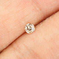 0.11 Ct Natural Loose Diamond, Orange Diamond, Round Diamond, Round Brilliant Cut Diamond, Sparkling Diamond, Rustic Diamond L5083