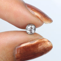 0.57 Ct Natural Loose Diamond Oval Black Grey Salt And Pepper Color I3 Clarity 4.93 MM KDL9012