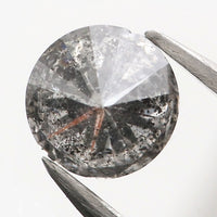 0.24 CT Natural Loose Diamond Round Black Gray Salt And Pepper Color I3 Clarity 3.90 MM KDL9087