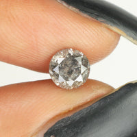 0.77 CT Natural Loose Diamond Round Black Grey Salt And Pepper Color 5.63 MM KDL9333