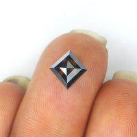 IGI CERTIFIED 1.33 Ct Natural Loose Diamond Modified Princess Cut Natural Black Color 5.84 MM KDL8961