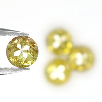 Natural Loose Round Rose Cut Yellow Color Diamond 1.43 CT 4.00 MM Rose Cut Shape Diamond L1050