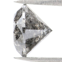 Natural Loose Round Salt And Pepper Diamond Black Grey Color 1.96 CT 7.50 MM Round Brilliant Cut Diamond KDL8077