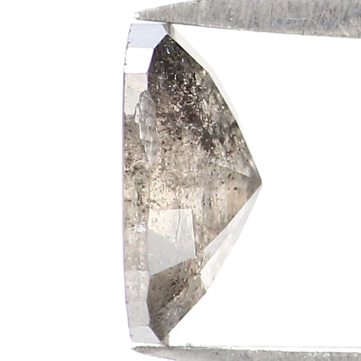 Natural Loose Cushion Salt And Pepper Diamond Black Grey Color 0.74 CT 6.40 MM Cushion Shape Rose Cut Diamond L1784