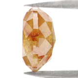 Natural Loose Oval Yellow Brown Color Diamond 1.98 CT 7.87 MM Oval Shape Rose Cut Diamond L2695