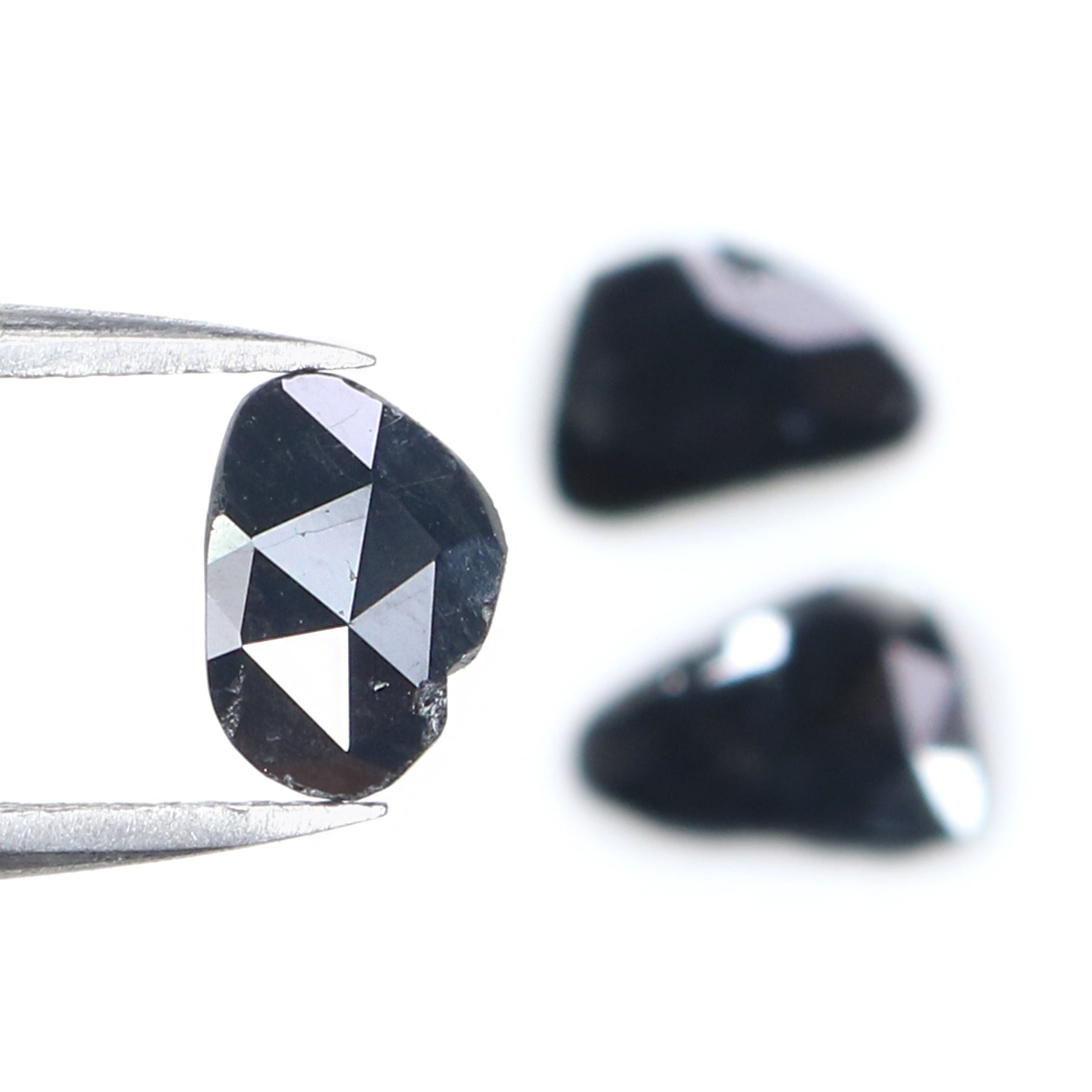 Natural Loose Slice Black Color Diamond 1.27 CT 8.10 MM Slice Shape Rose Cut Diamond KR2600