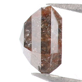 Natural Loose Shield Diamond Brown Black Color 0.83 CT 5.30 MM Shield Shape Rose Cut Diamond L5421