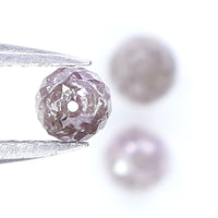 Natural Loose Bead Pink Color Diamond 1.12 CT 3.60 MM Bead Shape Rose Cut Diamond KR2255
