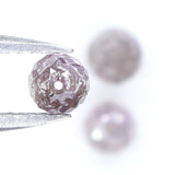 Natural Loose Bead Pink Color Diamond 1.12 CT 3.60 MM Bead Shape Rose Cut Diamond KR2255
