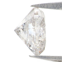 Natural Loose Heart Salt And Pepper Diamond Black Grey Color 1.15 CT 6.20 MM Heart Shape Rose Cut KDL2571