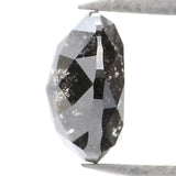 Natural Loose Oval Salt And Pepper Diamond Black Grey Color 0.74 CT 6.05 MM Oval Shape Rose Cut Diamond KDL1911