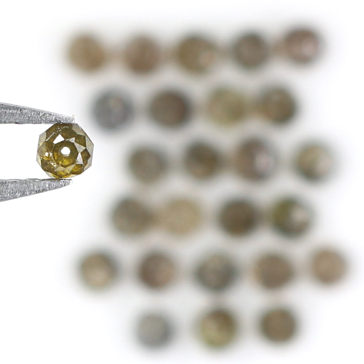 2.21 CT Natural Loose Bead Shape Diamond Brown Color Bead Cut Diamond 2.30 MM Natural Loose Brown Color Diamond Bead Rose Cut Diamond LQ1681