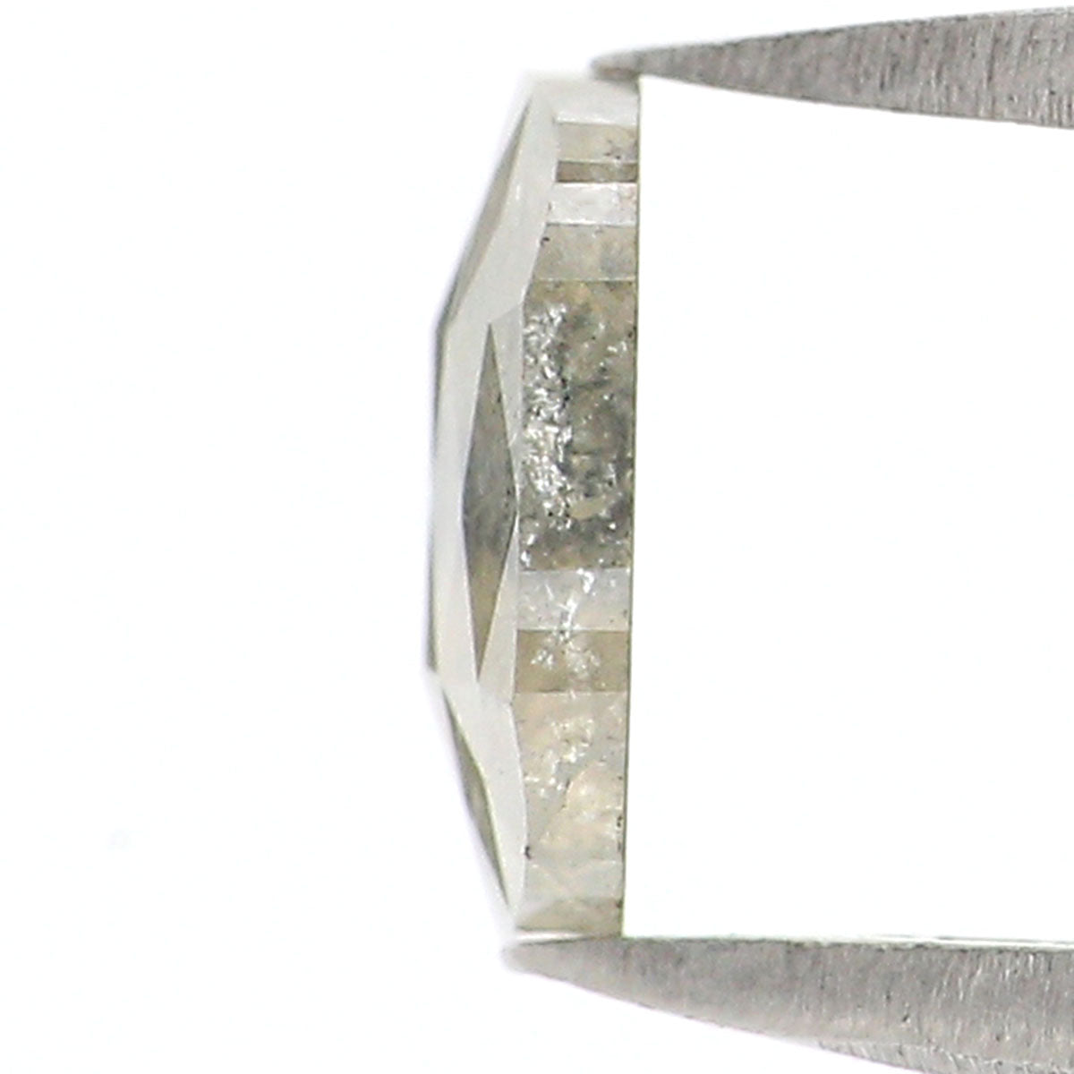 0.71 CT Natural Loose Cushion Shape Diamond Salt And Pepper Cushion Diamond 6.50 MM Natural Black Grey Color Cushion Rose Cut Diamond LQ7008