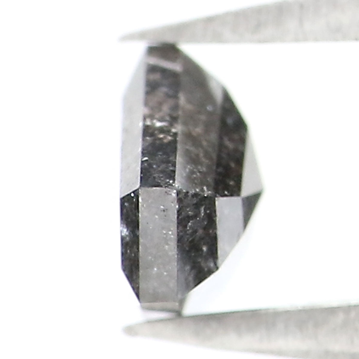 0.59 Ct Natural Loose Shield Shape Diamond Salt And Pepper Shield Cut Diamond 4.70 MM Black Gray Color Shield Shape Rose Cut Diamond LQ2482