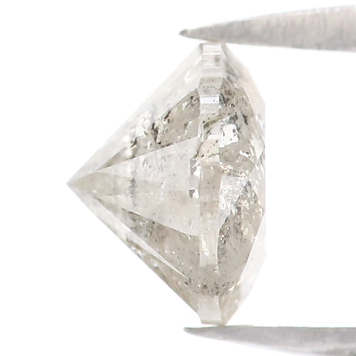 1.34 CT Natural Loose Round Shape Diamond Salt And Pepper Round Cut Diamond 6.60 MM Natural Grey Color Round Brilliant Cut Diamond LQ2249