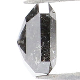 Natural Loose Emerald Salt And Pepper Diamond Grey Color 0.47 CT 4.50 MM Emerald Shape Rose Cut Diamond KDL6853