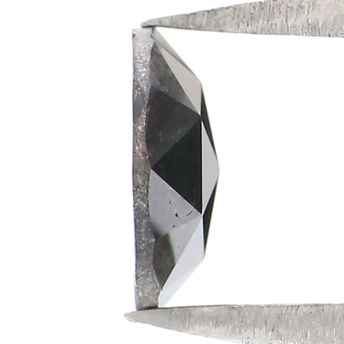 Natural Loose Half Moon Shape Black Color Diamond 0.46 CT 5.95 MM Half Moon Shape Rose Cut Diamond L8892