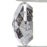Natural Loose Round Rose Cut Salt And Pepper Diamond Black Grey Color 1.08 CT 6.35 MM Rose Cut Shape Diamond KDL1402
