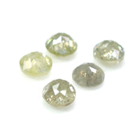 Natural Loose Rose Cut Yellow Grey Diamond Color 1.58 CT 3.90 MM Round Rose Cut Shape Diamond L9886