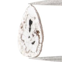 Natural Loose Slice Salt And Pepper Diamond Black Grey Color 0.91 CT 12.25 MM Slice Shape Rose Cut Diamond L9704