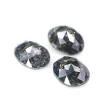 Natural Loose Oval Diamond, Salt And Pepper Oval Diamond, Natural Loose Diamond, Oval Rose Cut Diamond, 0.58 CT Oval Shape Diamond L2756