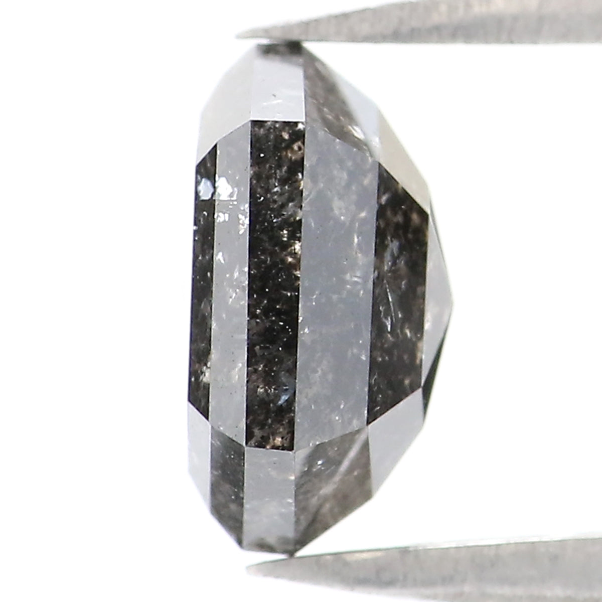 1.93 CT Natural Loose Hexagon Shape Diamond Salt And Pepper Hexagon Diamond 7.95 MM Black Grey Color Hexagon Shape Rose Cut Diamond QL2264