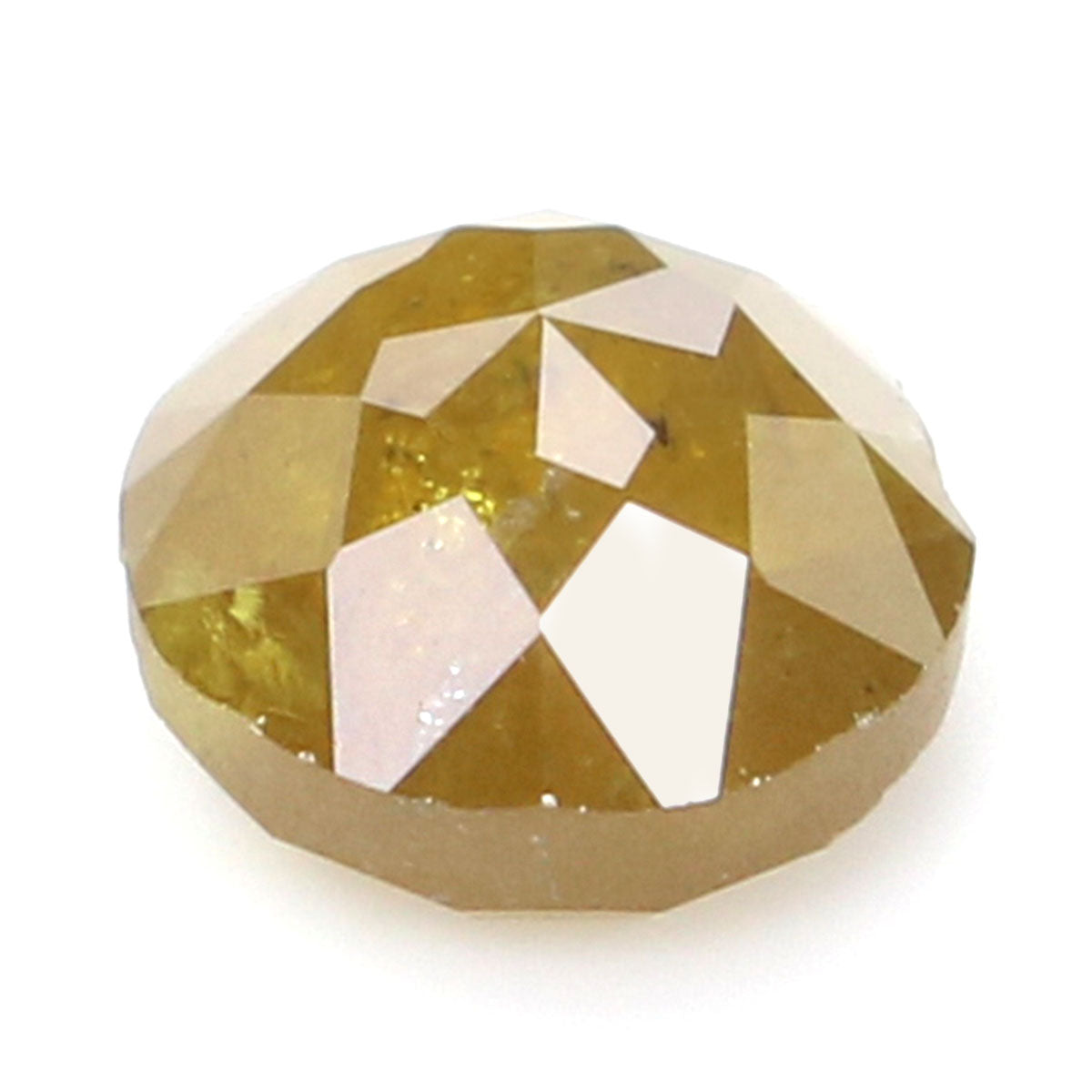 Natural Loose Round Rose Cut Yellow Color Diamond 0.72 CT 5.10 MM Rose Cut Shape Diamond L9146